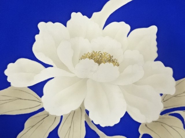  塩瀬　牡丹模様　名古屋帯